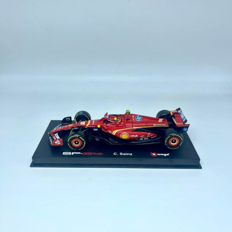 ფერარის 2024 წლის ბოლიდი SF-24 #55 საინცი 1:43 მასშტაბი ბურაგო