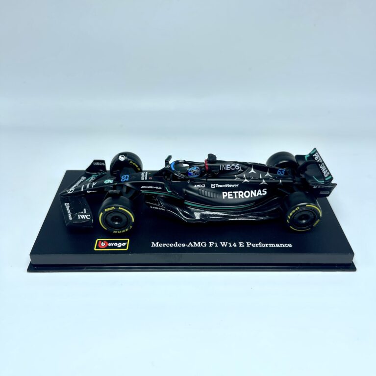 მერსედესის 2023 წლის ბოლიდი W14 #63 რასელი  1:43 მასშტაბი ბურაგო